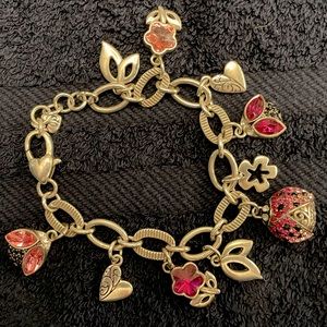 Ladybug and flower Brighton bracelet